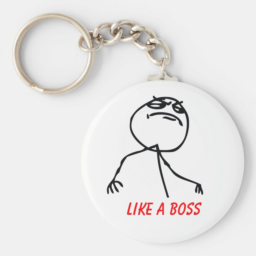 Like a Boss Keychain Zazzle