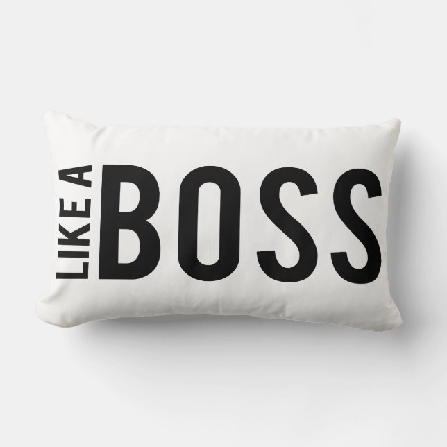 LIKE a BOSS Lumbar Pillow (Front)