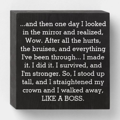 Art Prints And Wall Decor 17 Like A Boss Motivational Inspiring Quote Wooden Box Sign