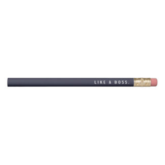 Like a Boss | Navy & White Pencil