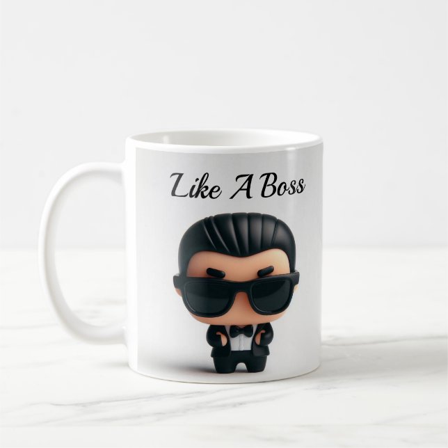Like A Boss Personalized Mug/Coffee Mug/Gift Coffee Mug (Left)