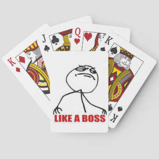 Like A Boss Poker Cards