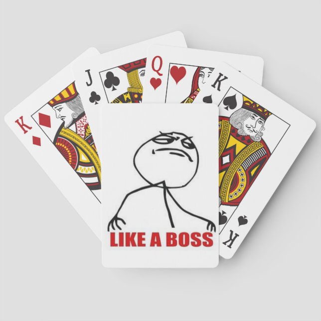 Like A Boss Poker Cards (Back)