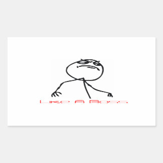 Like a Boss Rectangular Sticker