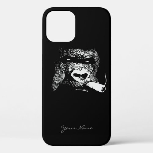 Like a Boss Smoking Gorilla Custom Name iPhone 12 Case