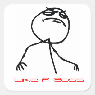 Like a Boss Square Sticker