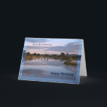 Like a brother, Lake at dawn Birthday card<br><div class="desc">A beautiful view photograph of a lake at dawn with clouds reflecting in the water. A great way to wish someone a Happy Birthday. Copyright Norma Cornes.</div>