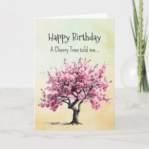 Like a Cherry Tree Spirit Birthday Personalities Card