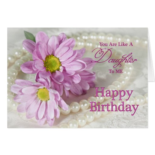 Like a daughter, a birthday card with daisies | Zazzle
