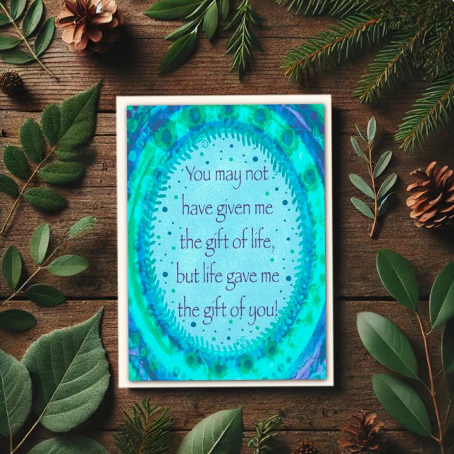 Like a Father Stepdad Modern Inspirivity Card (Creator Uploaded)