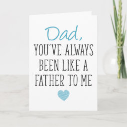 Like A Father To Me, Father's Day Card | Zazzle