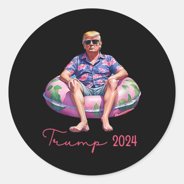 Like A Felon Funny Trump Summer 2024 2 Sided 1  Classic Round Sticker (Front)