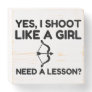 LIKE A GIRL ARCHERY WOODEN BOX SIGN