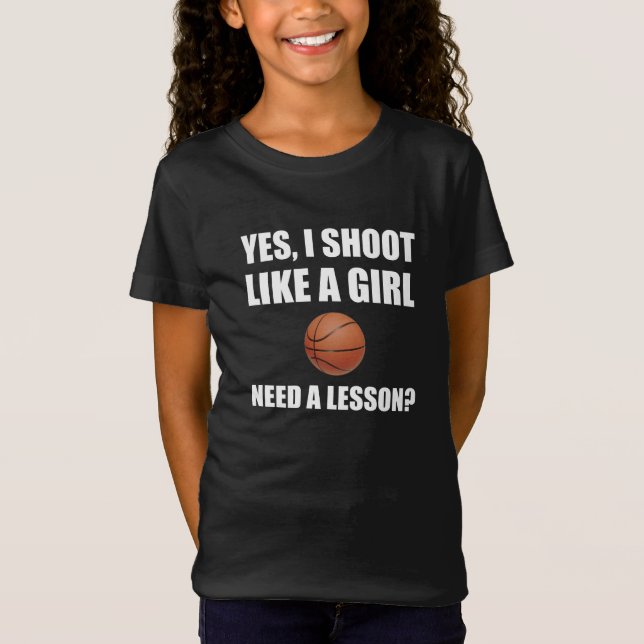 Like A Girl Basketball T-Shirt (Front)