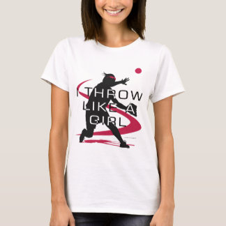 Like a girl Defense Red Softball T-Shirt