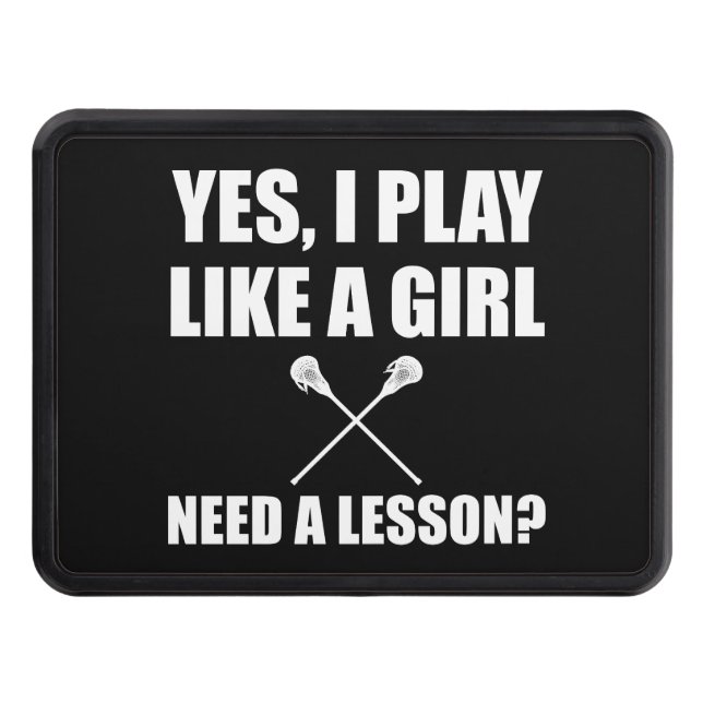 Like A Girl Lacrosse Trailer Hitch Cover (Front)