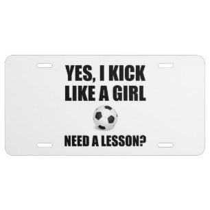 Like A Girl Soccer License Plate