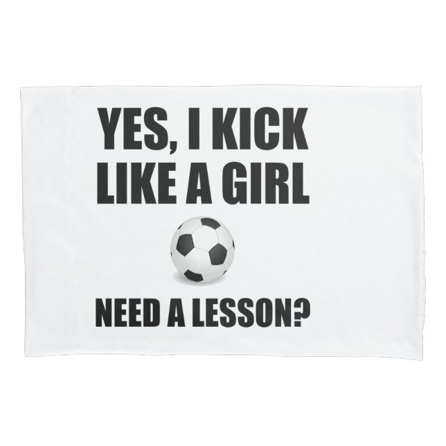 Like A Girl Soccer Pillowcase (Front)