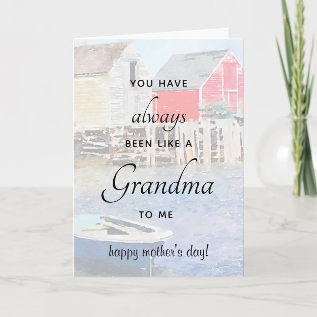 Like a Grandma to me Mother's Day Card (Front)