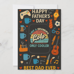 Like A Grandpa Lolo Only Cooler Fathers Day Gifts  Invitation