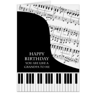 Like a Grandpa to Me Piano and Music Birthday Cards