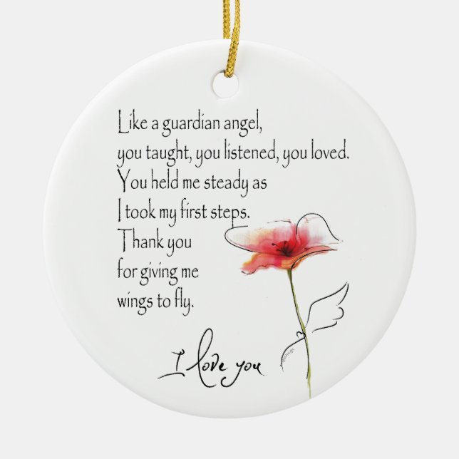 LIKE A GUARDIAN ANGEL ORNAMENT (Front)