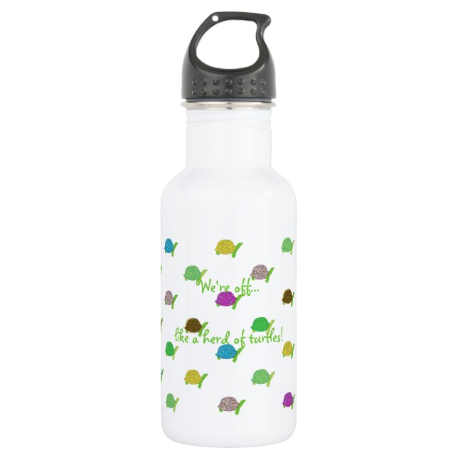 Like A Herd Of Turtles Stainless Steel Water Bottle (Front)