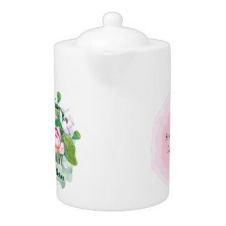 Like a Lotus Watercolor painting Personalized Gift Teapot