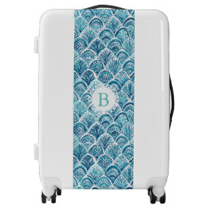 LIKE A MERMAID Watercolor Fish Scales   Custom Luggage