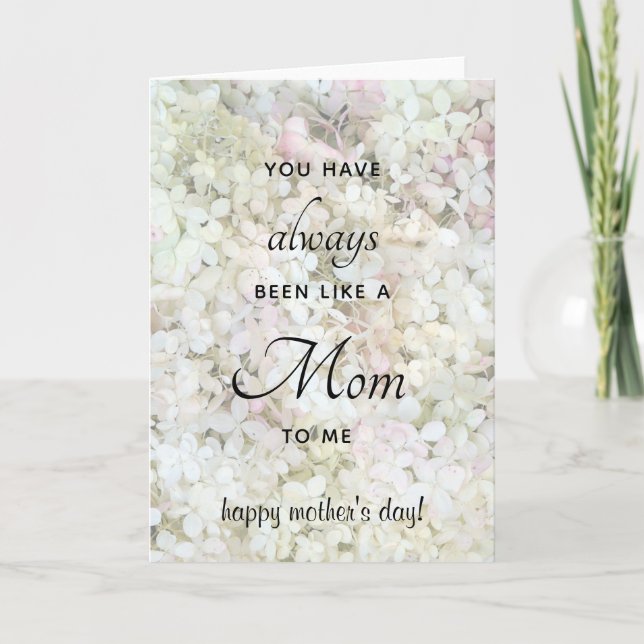 Like a Mom Vanilla Strawberry Hydrangeas Mother's  Card (Front)
