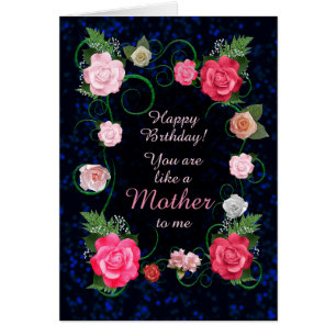 Like a Mother Birthday Beautiful Roses Cards