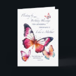 Like a Mother Religious Birthday Butterflies Card<br><div class="desc">This beautiful butterfly birthday card is perfect for someone who has been “like a mother” to you. Featuring delicate watercolor butterflies and a soft, elegant design, the card carries a warm message of gratitude and faith. With the comforting Bible verse from Numbers 6:24, it offers a heartfelt way to honor...</div>