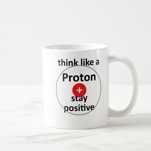"like a proton" gift coffee mug (Right)