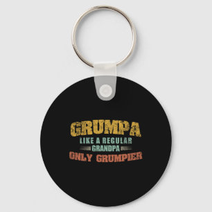 Like A Regular Grandpa Only Grumpier Fathers Day  Keychain