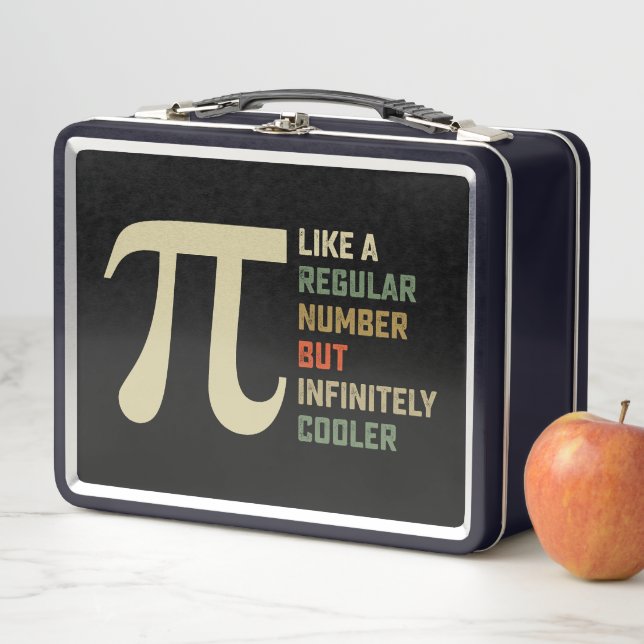 Like a Regular Number But Infinitely Cooler Pi Day Metal Lunch Box (In Situ)