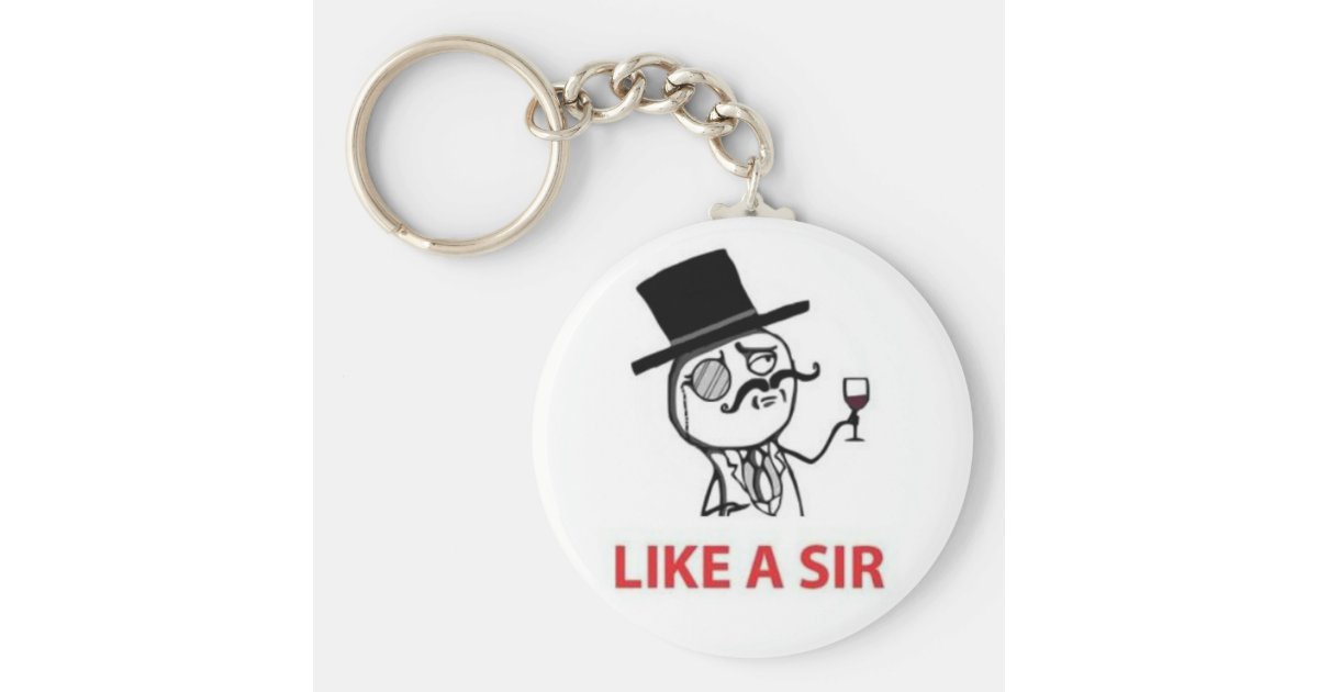 Like A Sir Meme Inspired Keychain Zazzle Com - smooth noob roblox inspired character keychain zazzle com