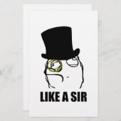 Like a Sir Rage Face Monocle Meme (Front/Back)