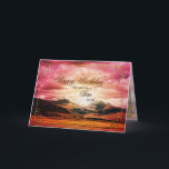 Like a Son to me birthday, Sunset and mountains Card<br><div class="desc">A beautiful sunset over the mountains. Customize this card in any way you choose.</div>