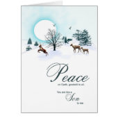 Like a son to me, Christmas scene with reindeer (Front)