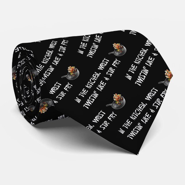 Like A Stir Fry Quote Song Lyrics Food Music Cool Neck Tie (Rolled)