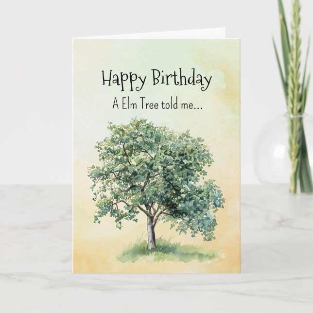 Like an Elm Tree Spirit  Birthday Personalities  Card (Front)