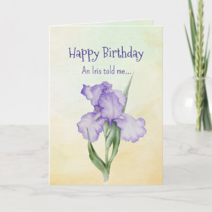 Like an Iris Your Birthday Personalities  Card