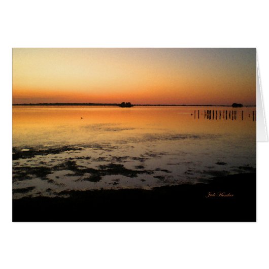 "Like An Unlit Candle" Sunset Along Edgewater Cards (Front Horizontal)