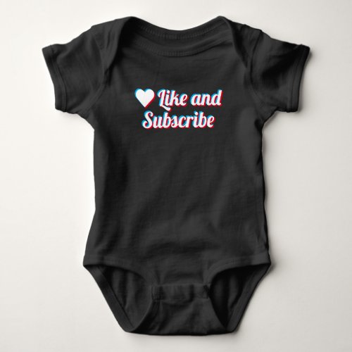 Like And Subscribe T_Shirt Baby Bodysuit