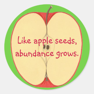Like apple seeds, abundance grows, Stickers