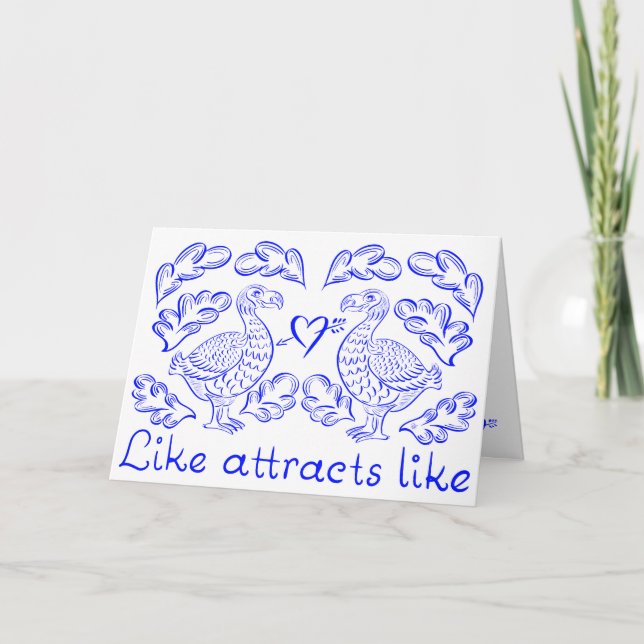 Like Attracts Like Letterpress Thank You Card (Front)