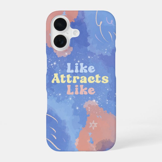 Like attracts Like, Motivational, Positive Quote iPhone Case (Back)