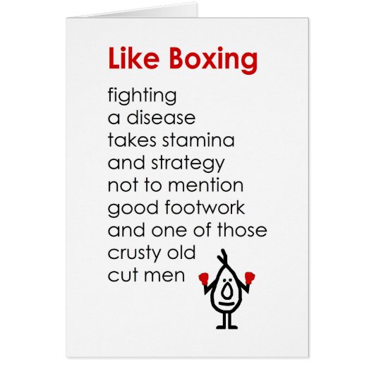 Like Boxing - A Funny "Feel Better Soon" Poem Cards (Front)