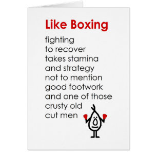Like Boxing - A Funny "Recovery" Poem Cards