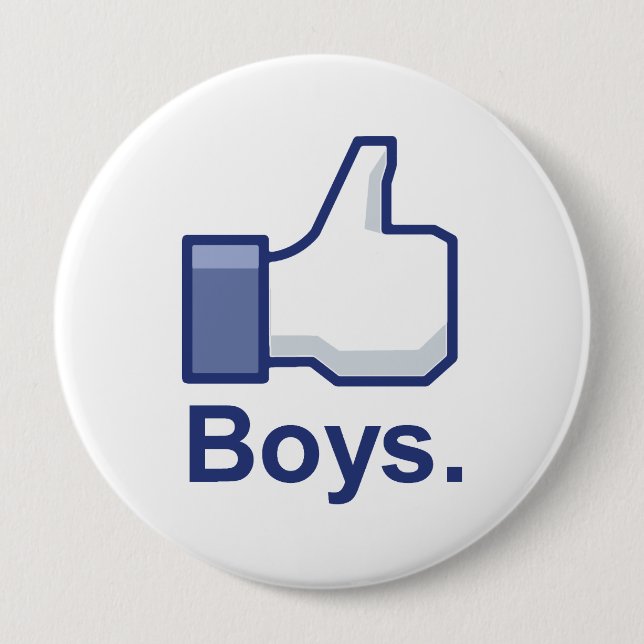 Like Boys Pinback Button (Front)